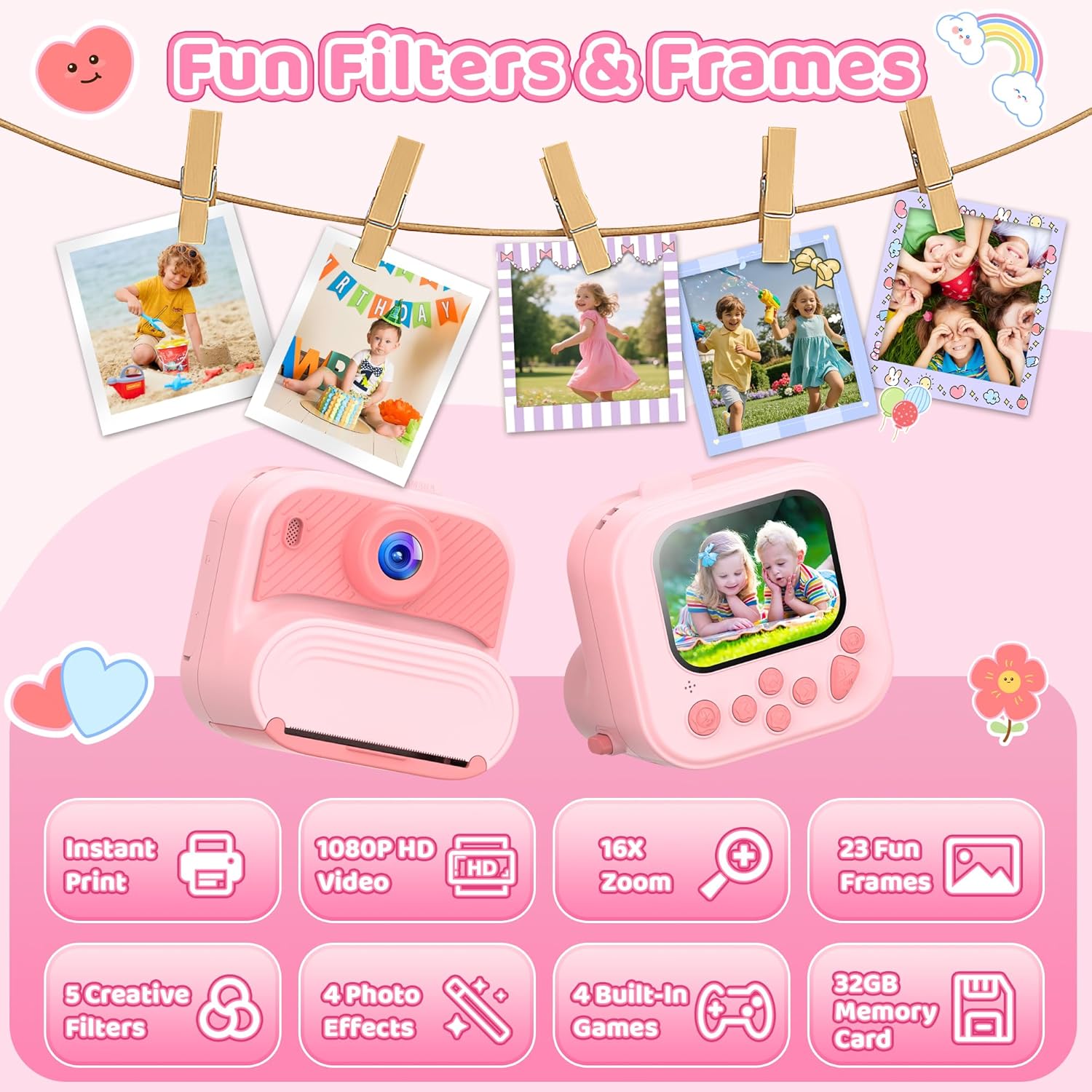 Thumbnail 3 de Kids Camera Instant Print 1080P for Kids