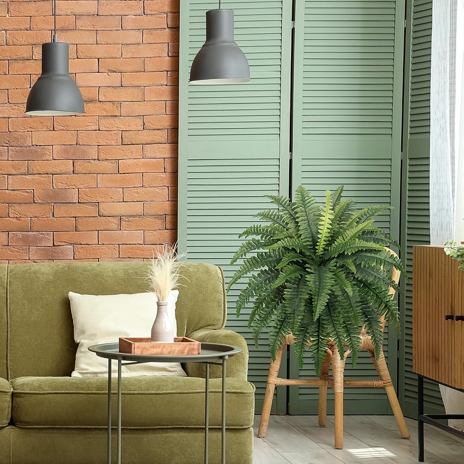 Thumbnail 6 de FOREST PRINCE 35" Ferns Artificial Bush Plants