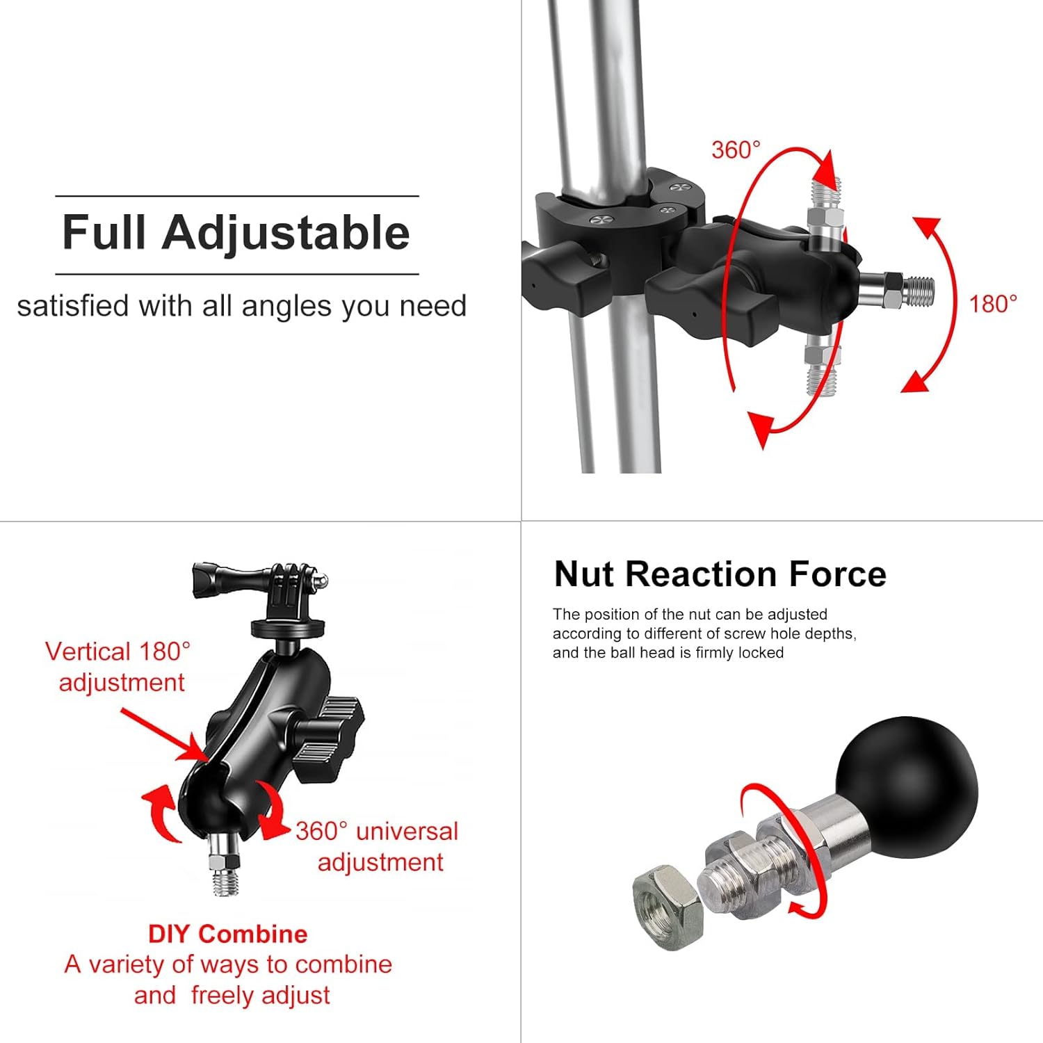 Thumbnail 5 de 1 Inch Ball Mount Holder SZ-M3/8