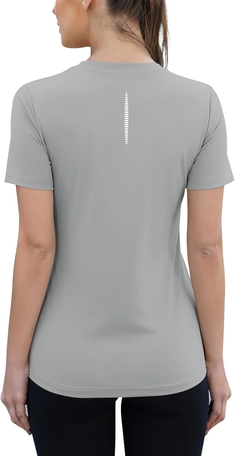 Detalle de Rapbin Sportshirt Damen Kurzarm mit UPF 50+ – leichtes, atmungsaktives Funktionsshirt für Training & Outdoor