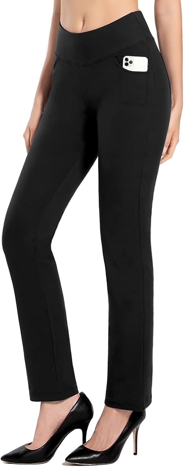 Detalle de MOVE BEYOND Pantalon de yoga bootcut et pantacourt à 4 poches pour femme