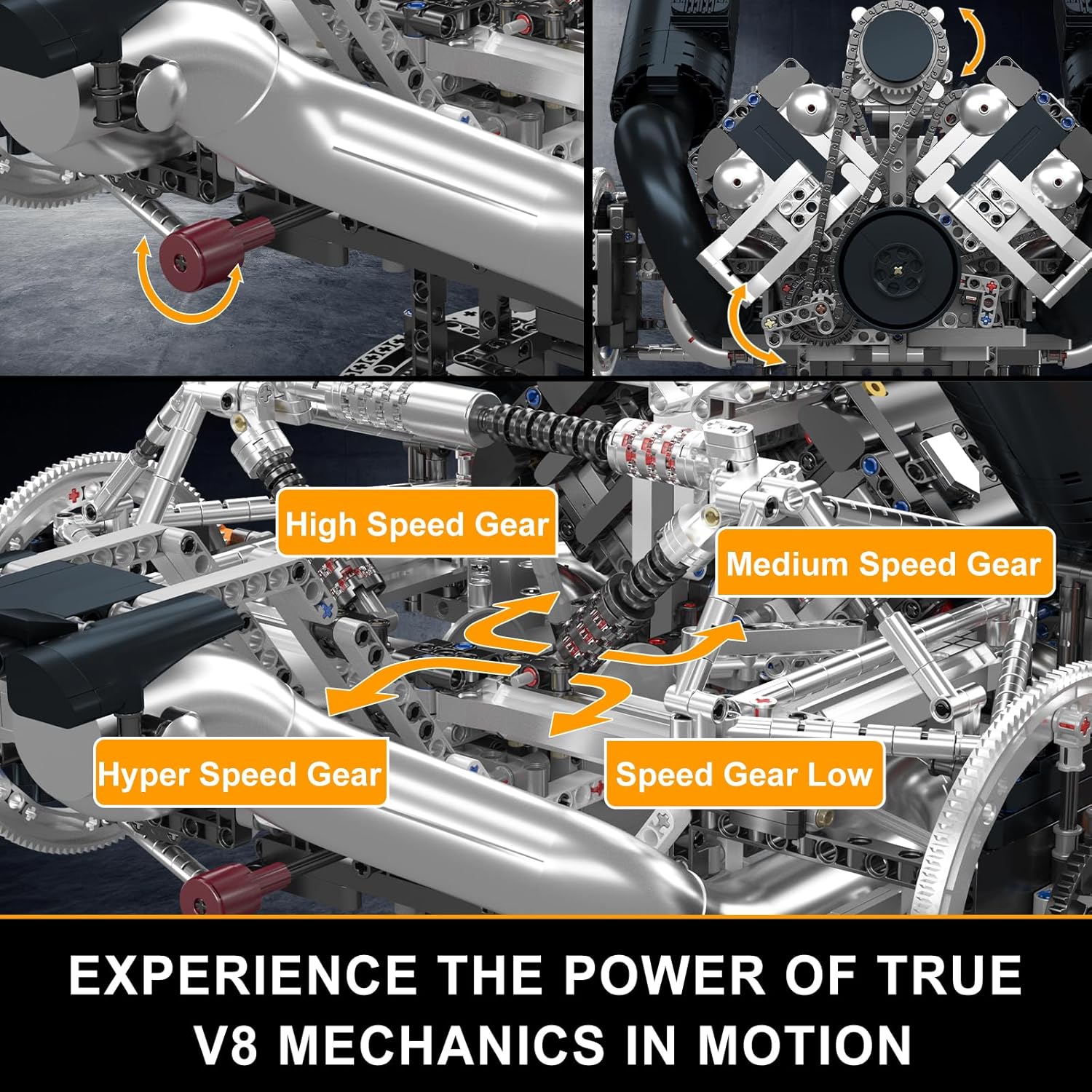 Thumbnail 3 de Mould King 10248 V8 moteur statique 3192 pcs