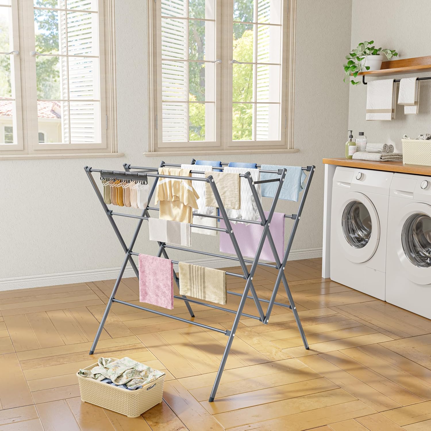Detalle de Clothes Drying Rack, 12 Rods
