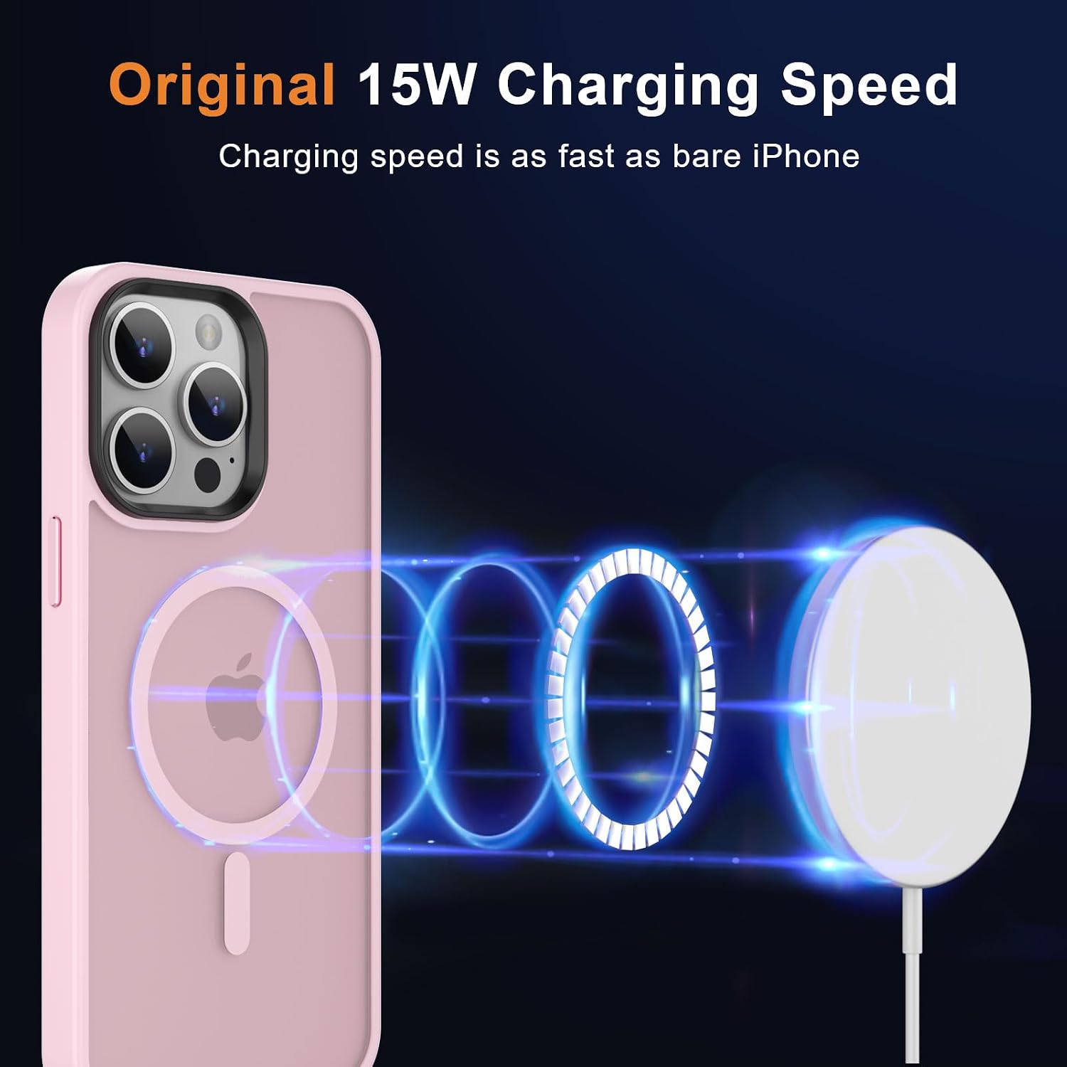 Thumbnail 6 de MOCCA Strong Magnetic Case for iPhone 12 Pro Max (6.7") with MagSafe Compatibility, + Glass Screen Protector & Camera Lens Protector – Pink