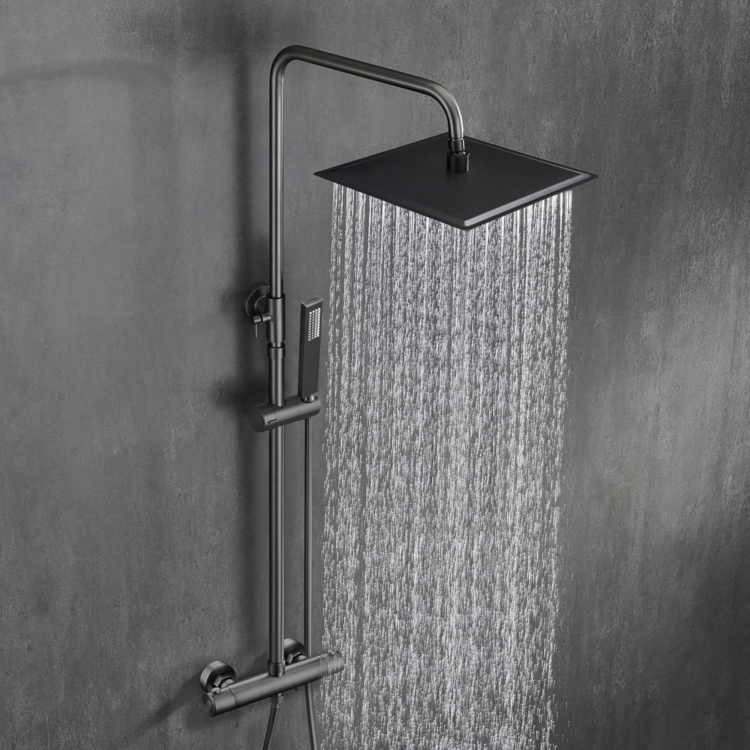 Thumbnail 1 de Görbach Columna de Ducha termostática Gris Gunmetal