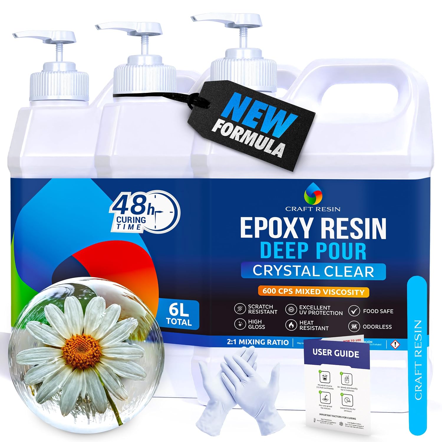 Detalle de Craft Resin 6L Deep Pour Epoxy Kit