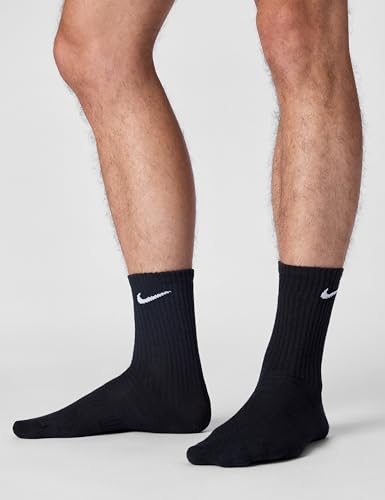 Detalle 2 de NIKE Socks Everyday Ltwt Uomo, Nero M (Confezione 3 paia) - Comfort quotidiano e stile semplice