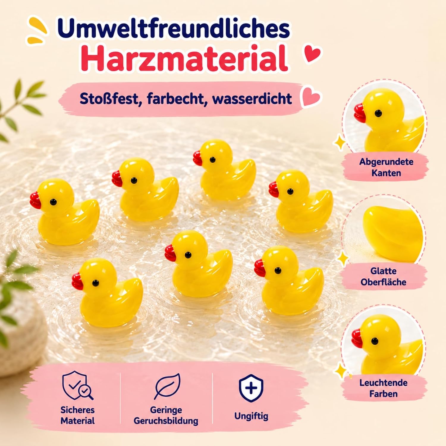 Thumbnail 4 de OstayOne ST-SZY1-LE mini-eendjes van hars, 120 stuks, geel