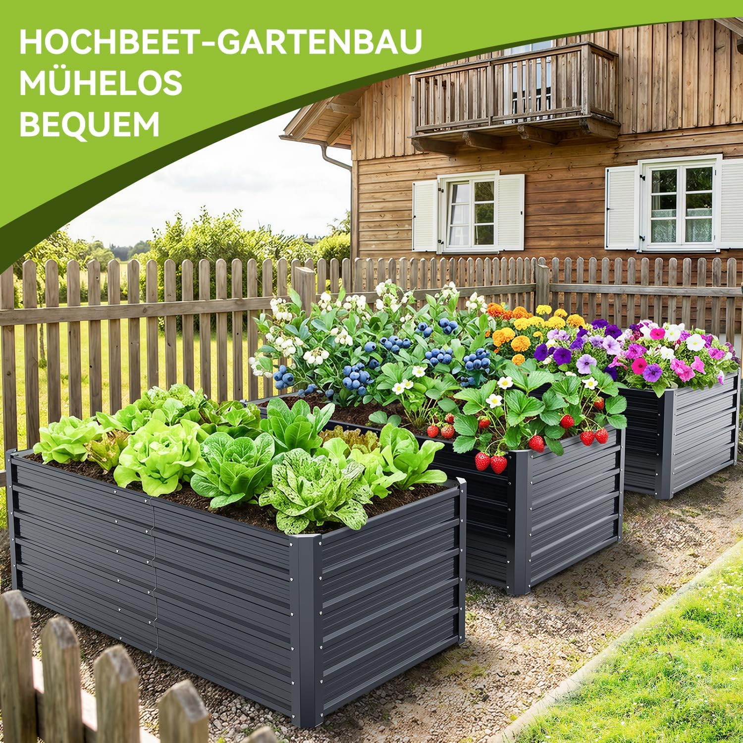 Thumbnail 6 de Ohuhu Hochbeet 180x90x60 cm Stahlblech