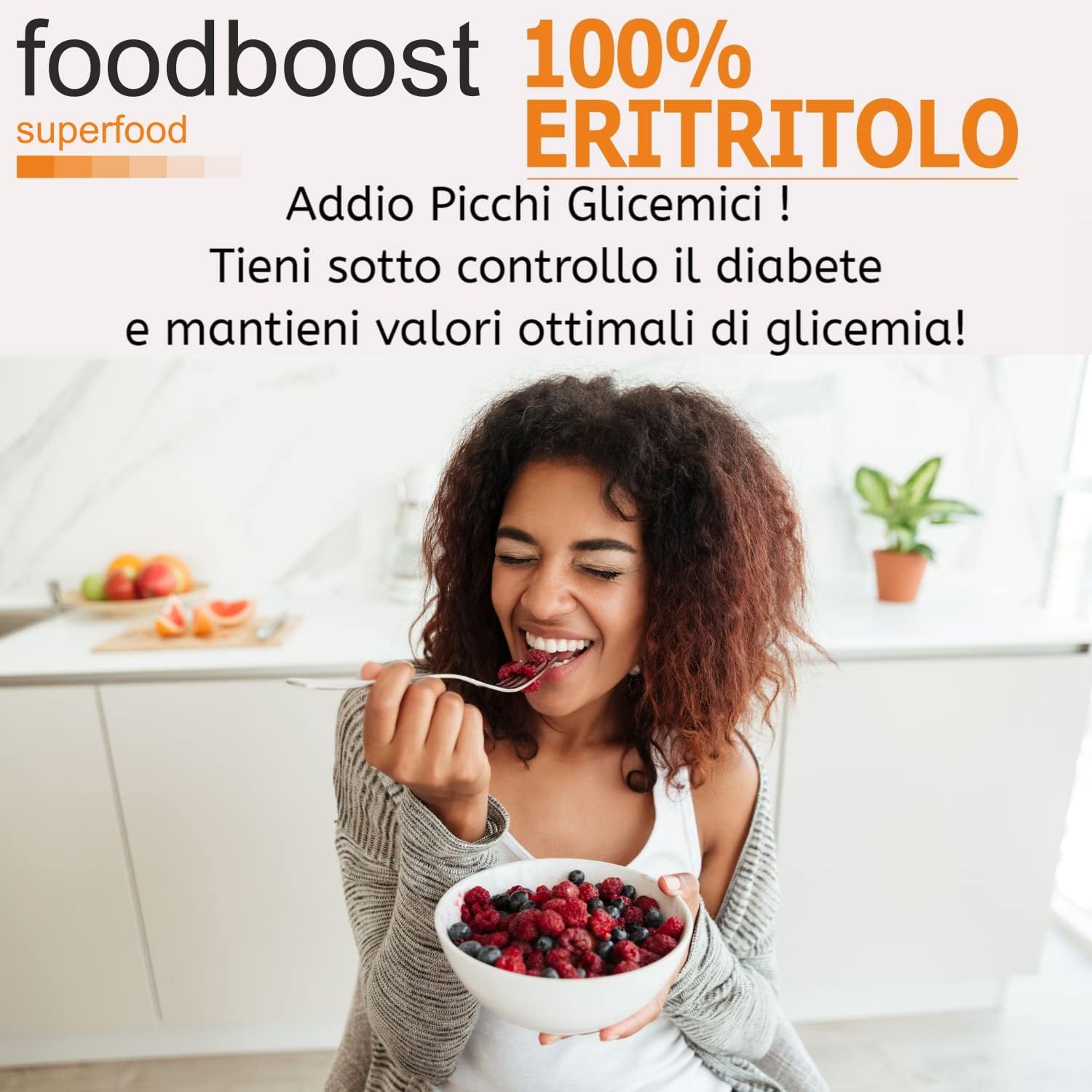 Detalle de Eritritolo 5 Kg FoodBoost: dolcificante naturale 0 kcal, puro al 100% per diete bilanciate