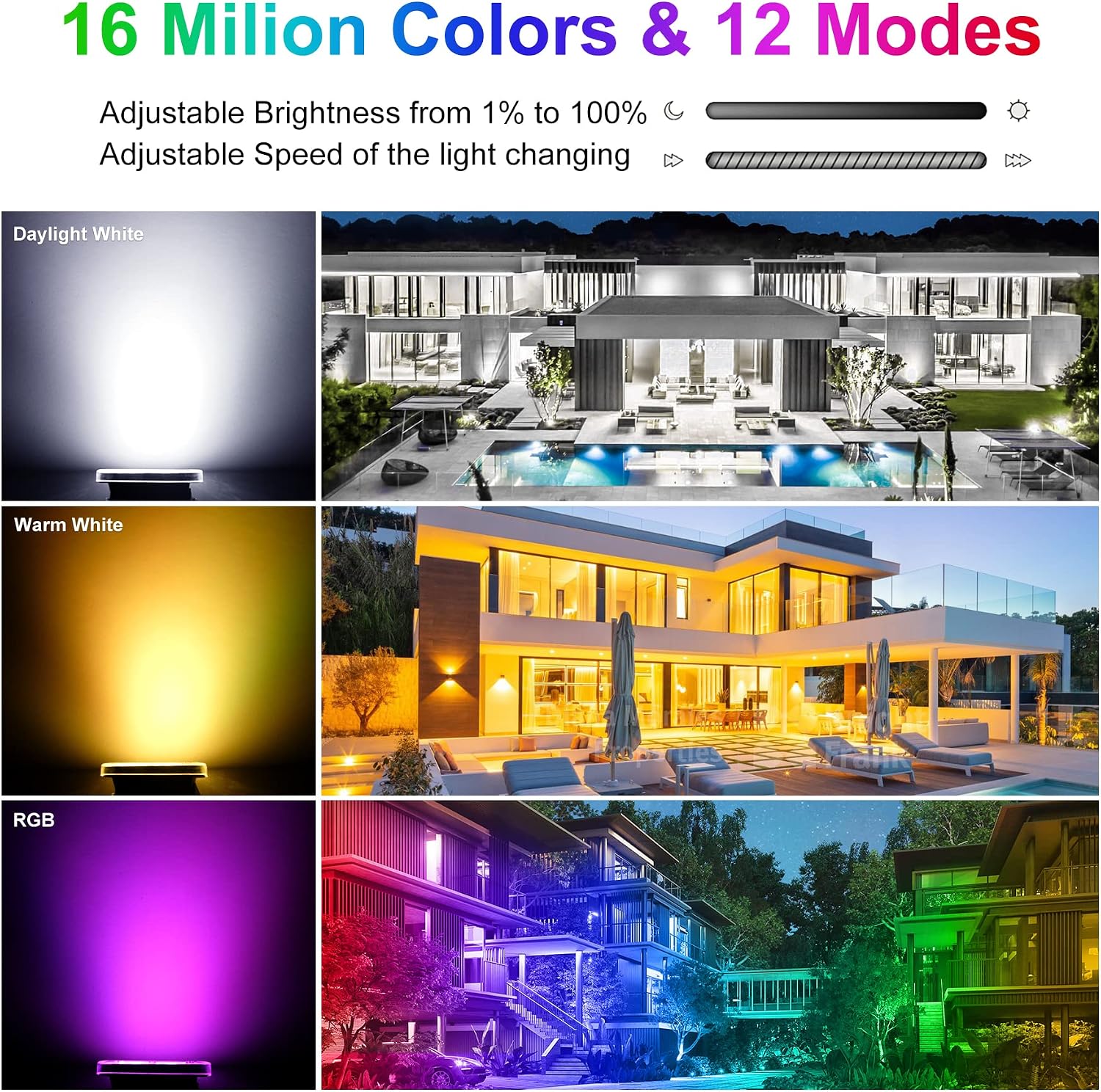 Thumbnail 6 de NATPOW Garden Lights 12V RGB