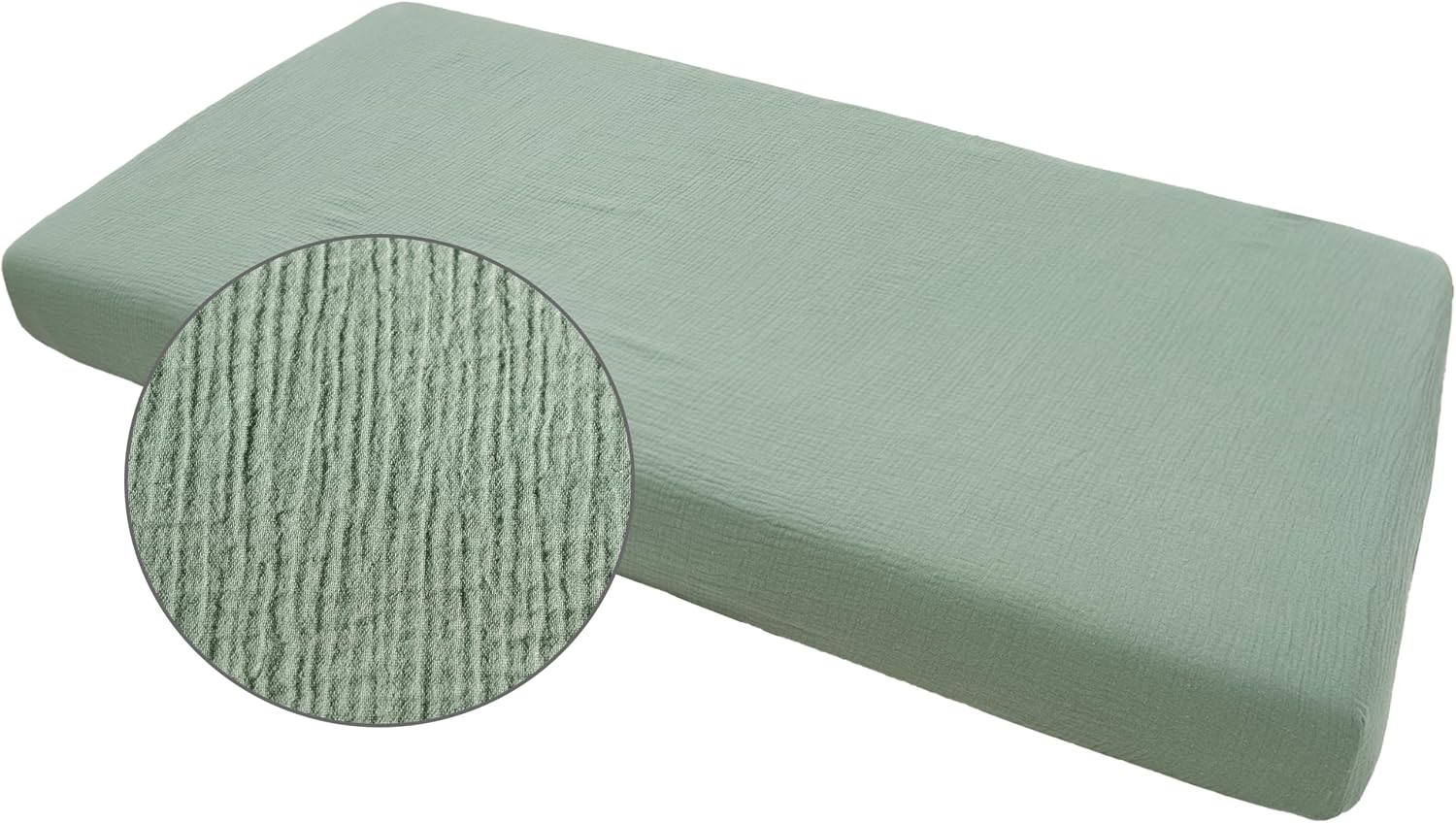 Thumbnail 3 de Medi Partners Drap Housse 60x120 cm pour Bébé – 100% Coton Mousseline, ajustement parfait