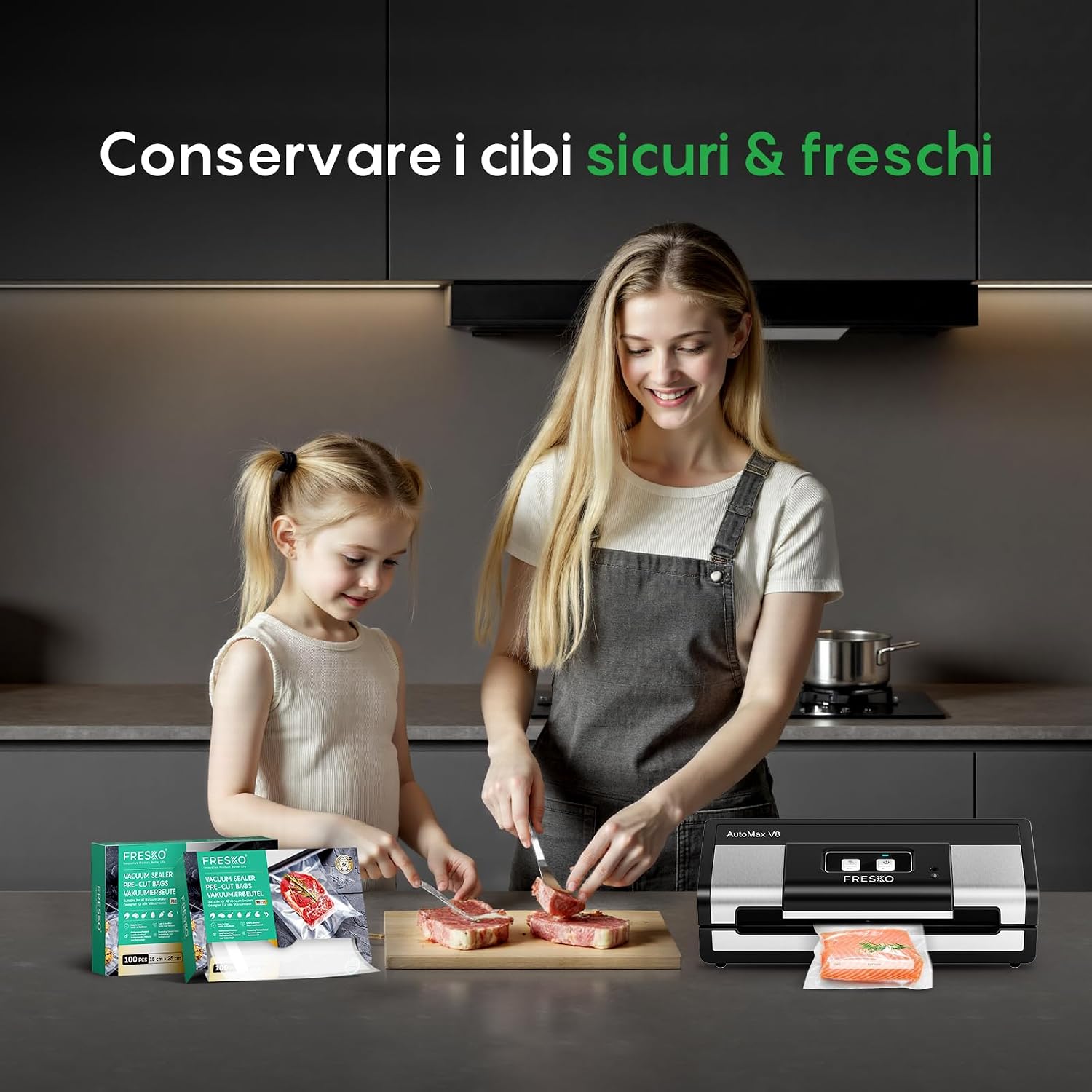 Detalle de FRESKO Sacchetti sottovuoto alimenti 100