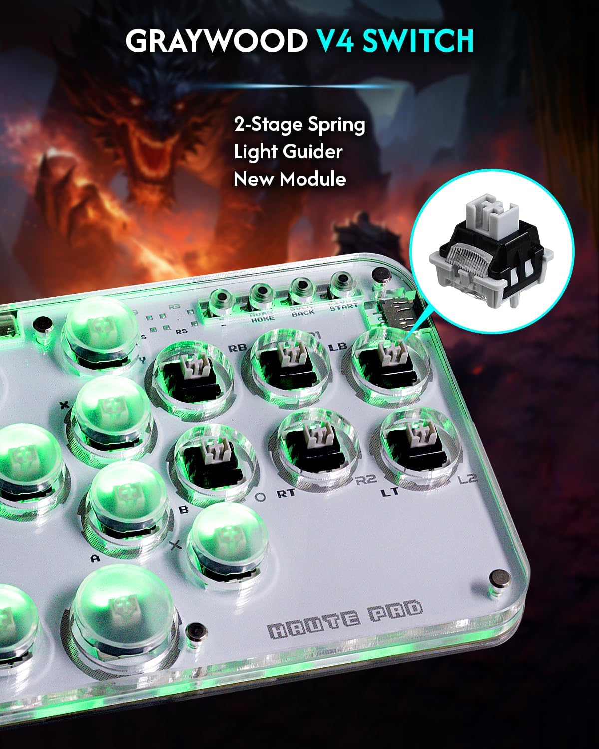 Thumbnail 5 de Sehawei Haute42 Arcade Stick 16Keys All-Button with Custom RGB & Turbo – Street Fighter style controller