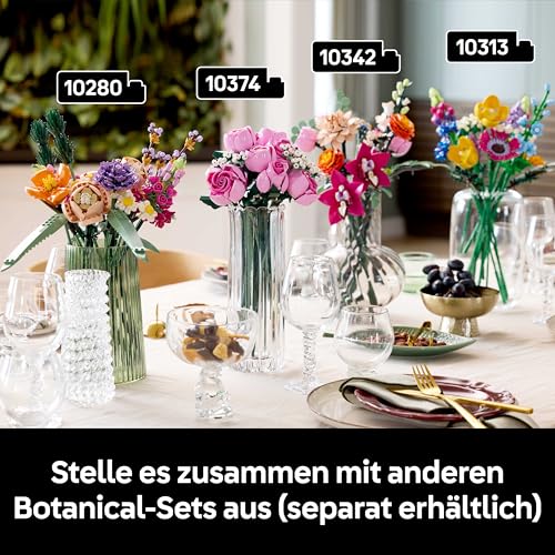 Thumbnail 7 de LEGO Botanicals Rosa Rosenstrauß 10374 – Kunstblumen DIY-Deko für Erwachsene