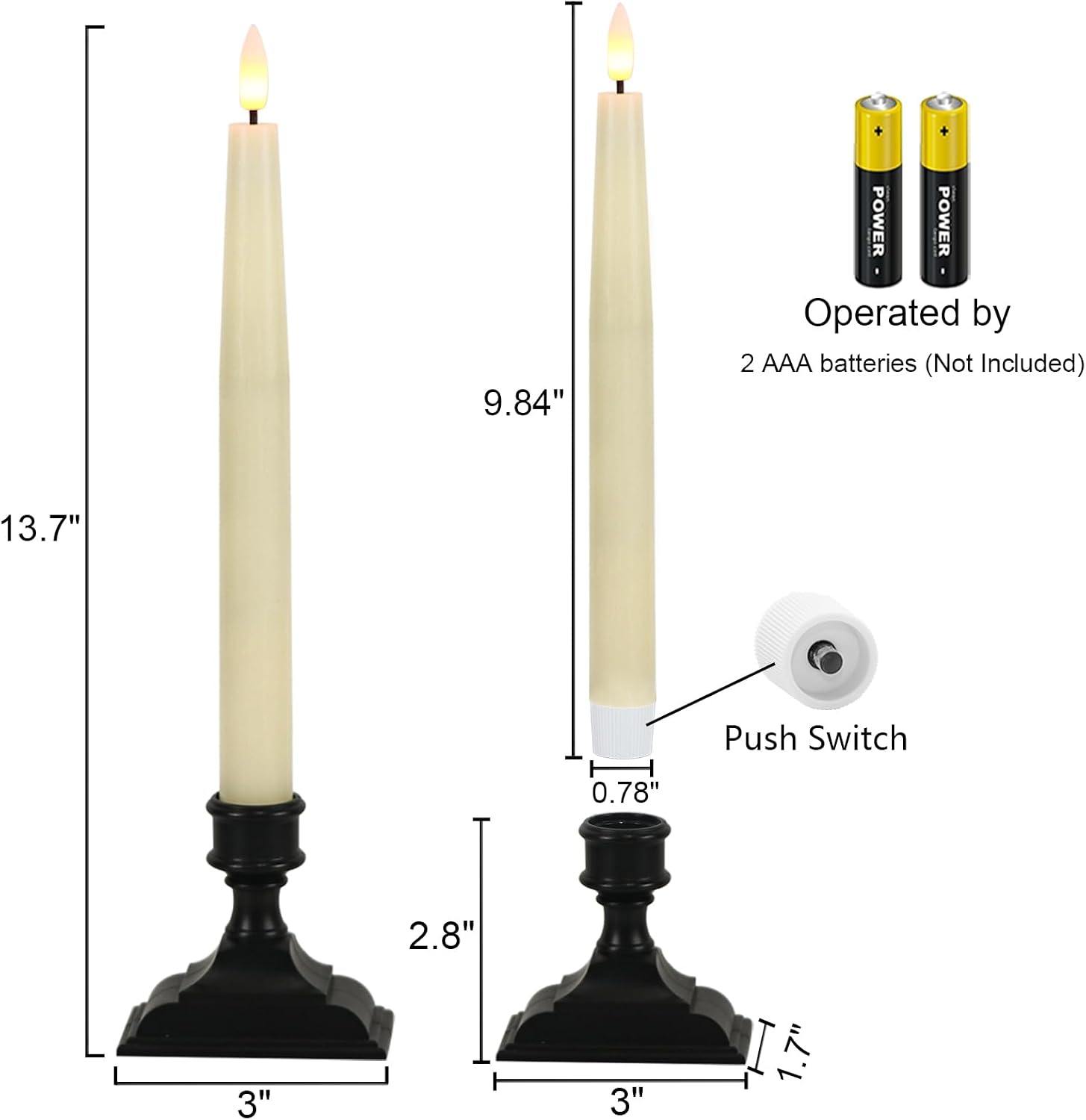 Thumbnail 6 de GenSwin Window Candles, Real Wax