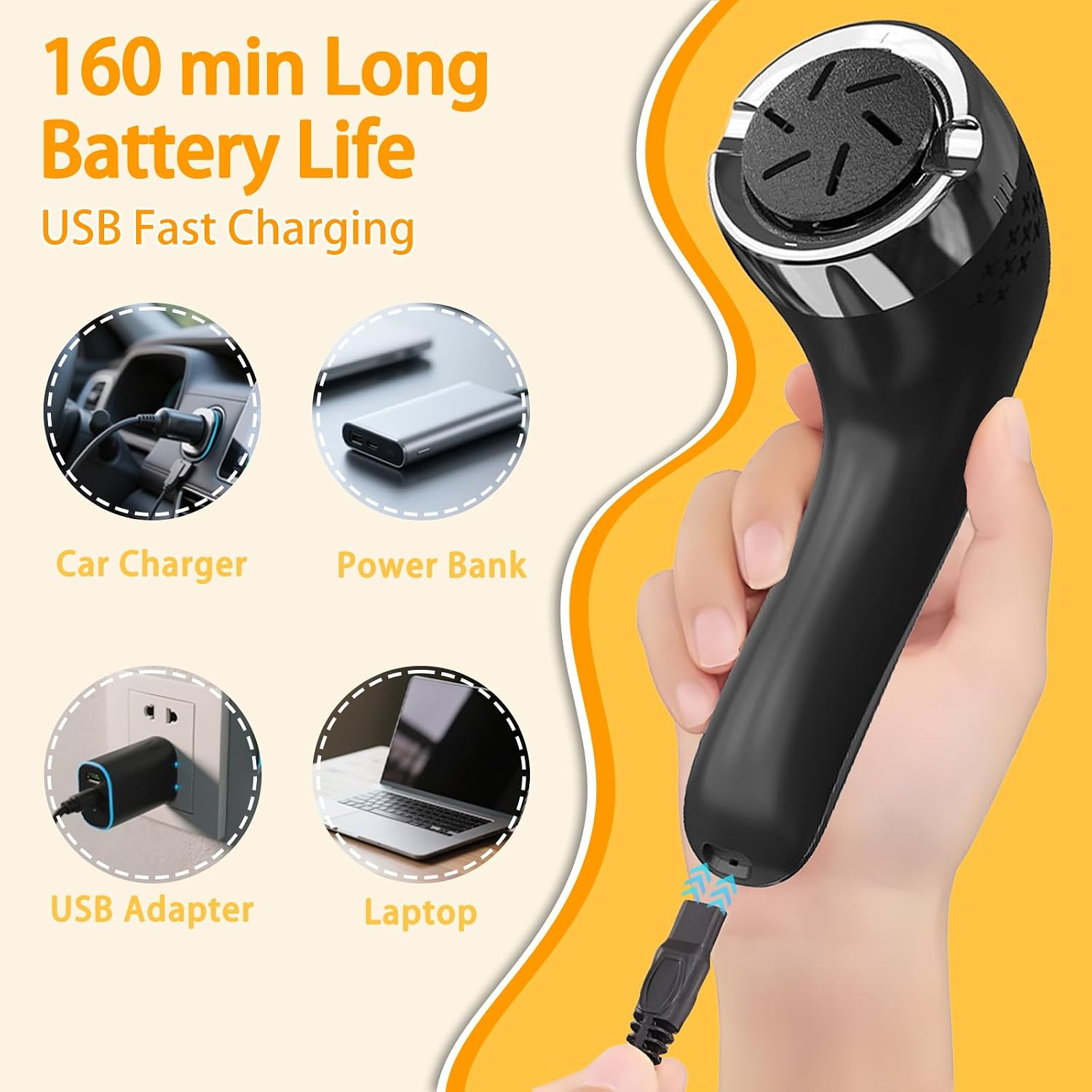 Thumbnail 1 de Electric Foot File & Callus Remover with Vacuum – 3 Grinding Heads, LCD Display, USB Rechargeable