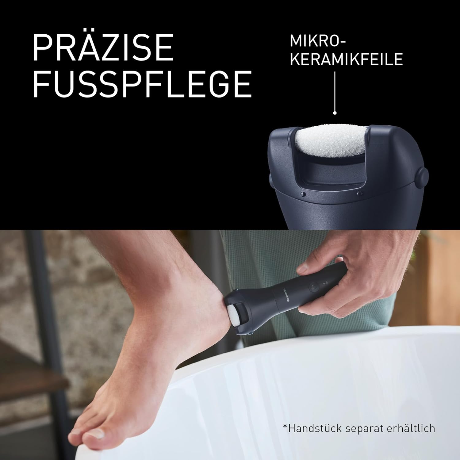 Detalle de Panasonic ER-CFC1-A503 MULTISHAPE Aufsatz – Pediküreaufsatz für präzise Hornhautbehandlung