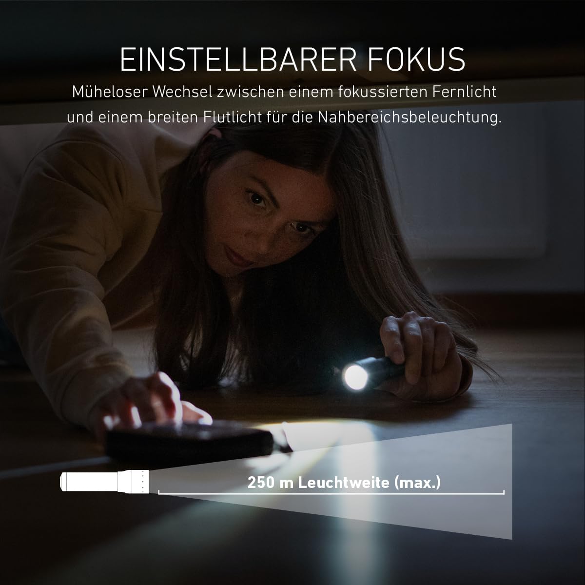 Detalle de Ledlenser P5R Core (2020) – Kompakte Taschenlampe mit Fokus, USB-Ladefunktion und IP68