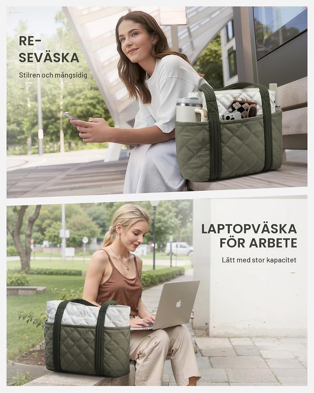 Thumbnail 6 de LOVEVOOK quiltad tygväska för kvinnor – lätt och fluffig handväska