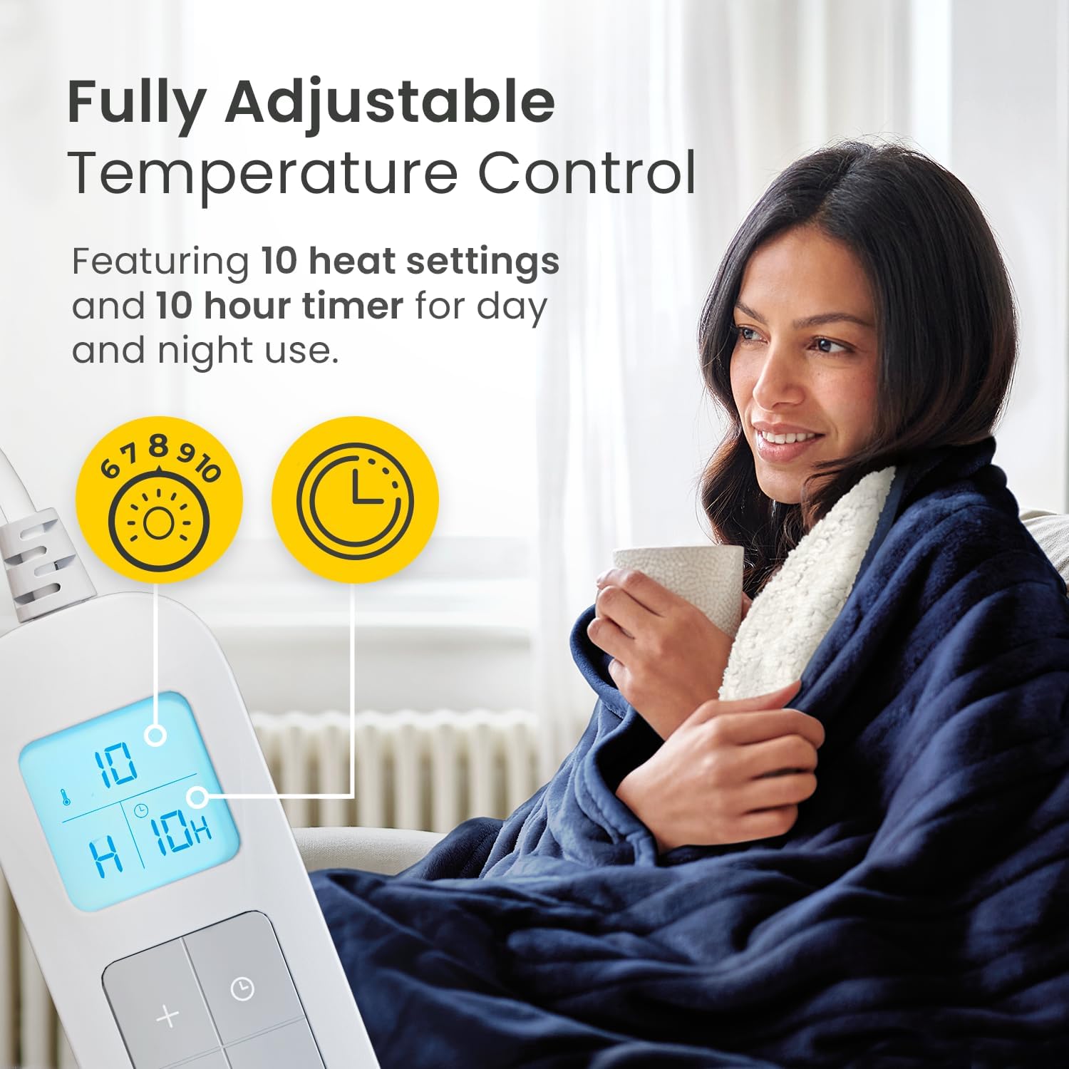 Thumbnail 4 de Cosi Home Luxury Heated Throw 10-hr timer
