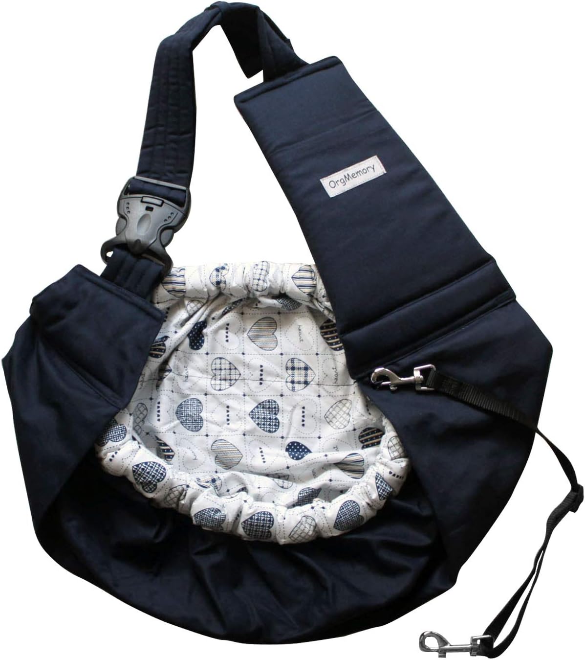 Detalle de Puppy Sling, OrgMemory Adjustable Pet Carrier for Small Dogs and Cats (Heart Shaped)