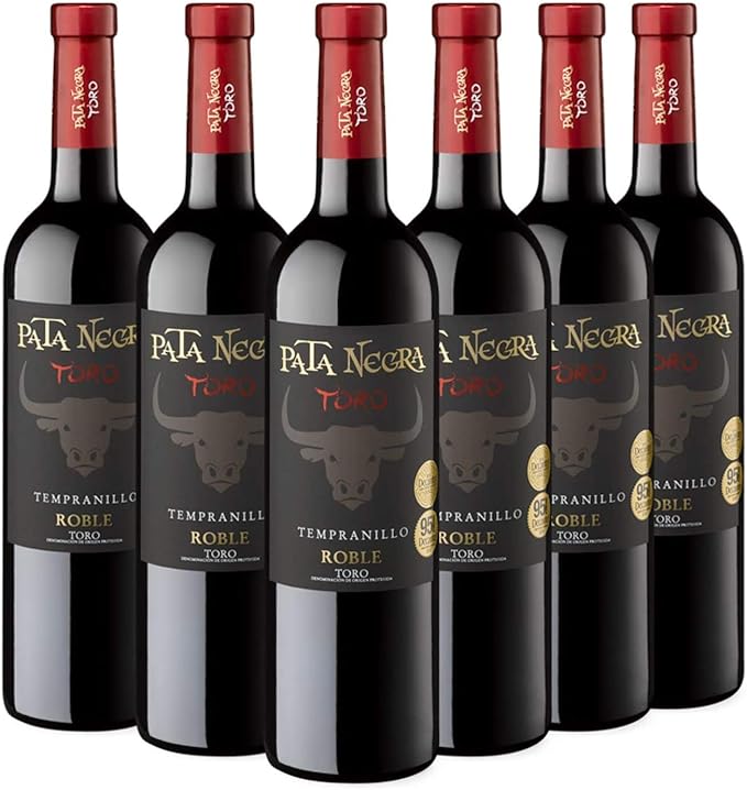 Detalle de Pata Negra Roble Vino Tinto D.O. Toro 6 botellas 🍷