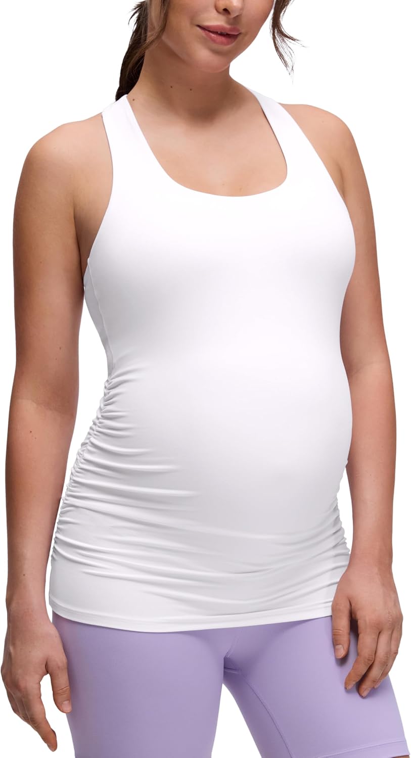 Thumbnail 6 de CRZ YOGA Women’s Butterluxe Racerback Maternity Tank Top with Built-in Bra