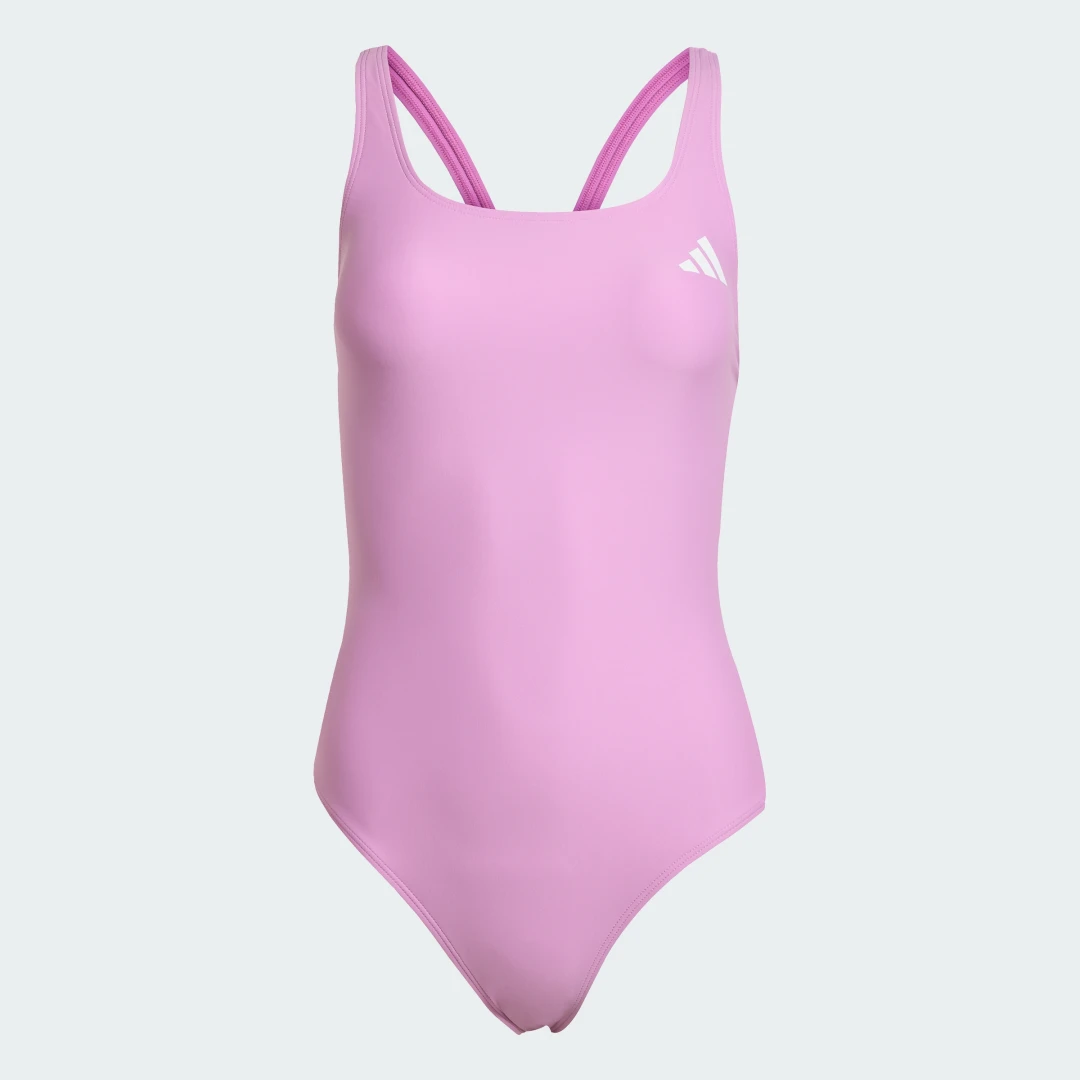Detalle 2 de Bañador de espalda con tirantes en V de Adidas — color Violeta