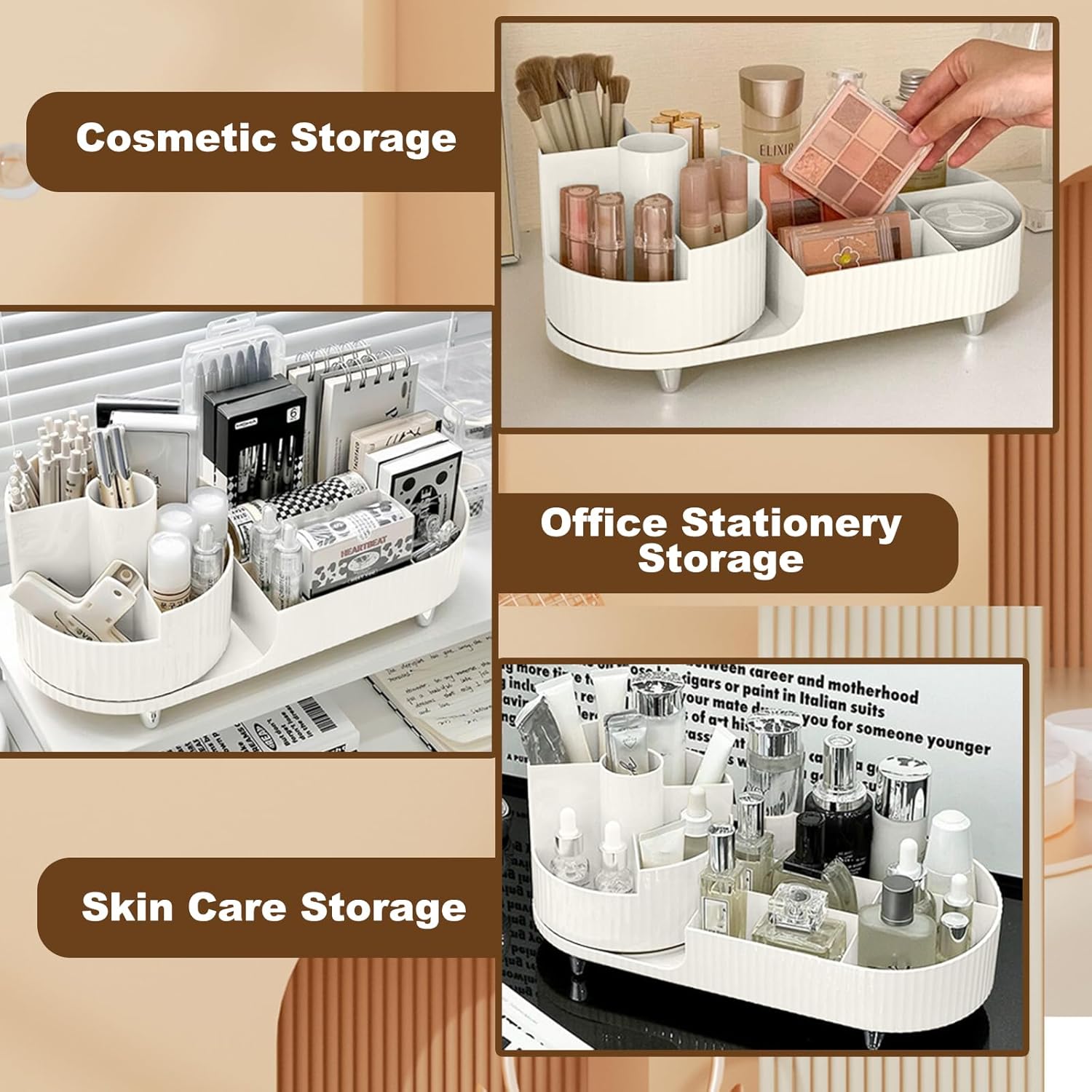 Thumbnail 4 de BULLA 360 Rotating Makeup Organiser — 2-in-1 storage