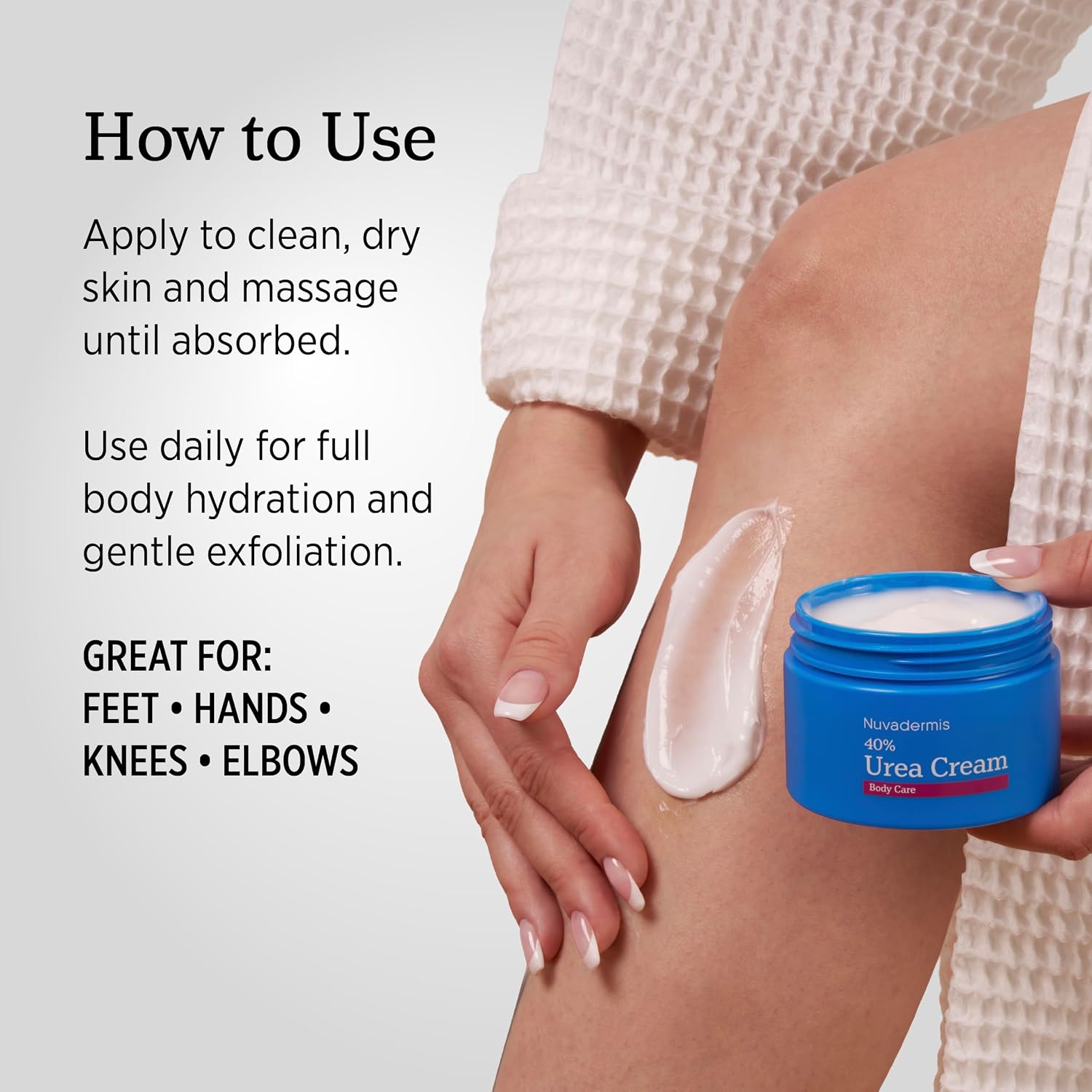 Thumbnail 5 de NUVADERMIS 40% Urea Cream — Intensive Full-Body Moisturizer for Extremely Dry Skin