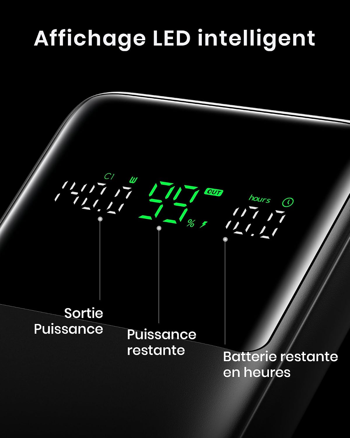 Detalle de INIU Batterie Externe 140W Power Bank 25000mAh – Charge rapide PD3.1, 2 USB-C et 1 USB-A, compatible MacBook Pro, iPhone, Samsung et plus