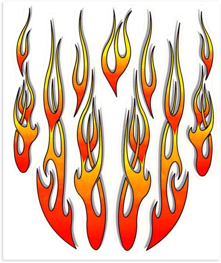 4R Quattroerre.it 32100 Adesivo Stickers Fiamme 20 x 24 cm
