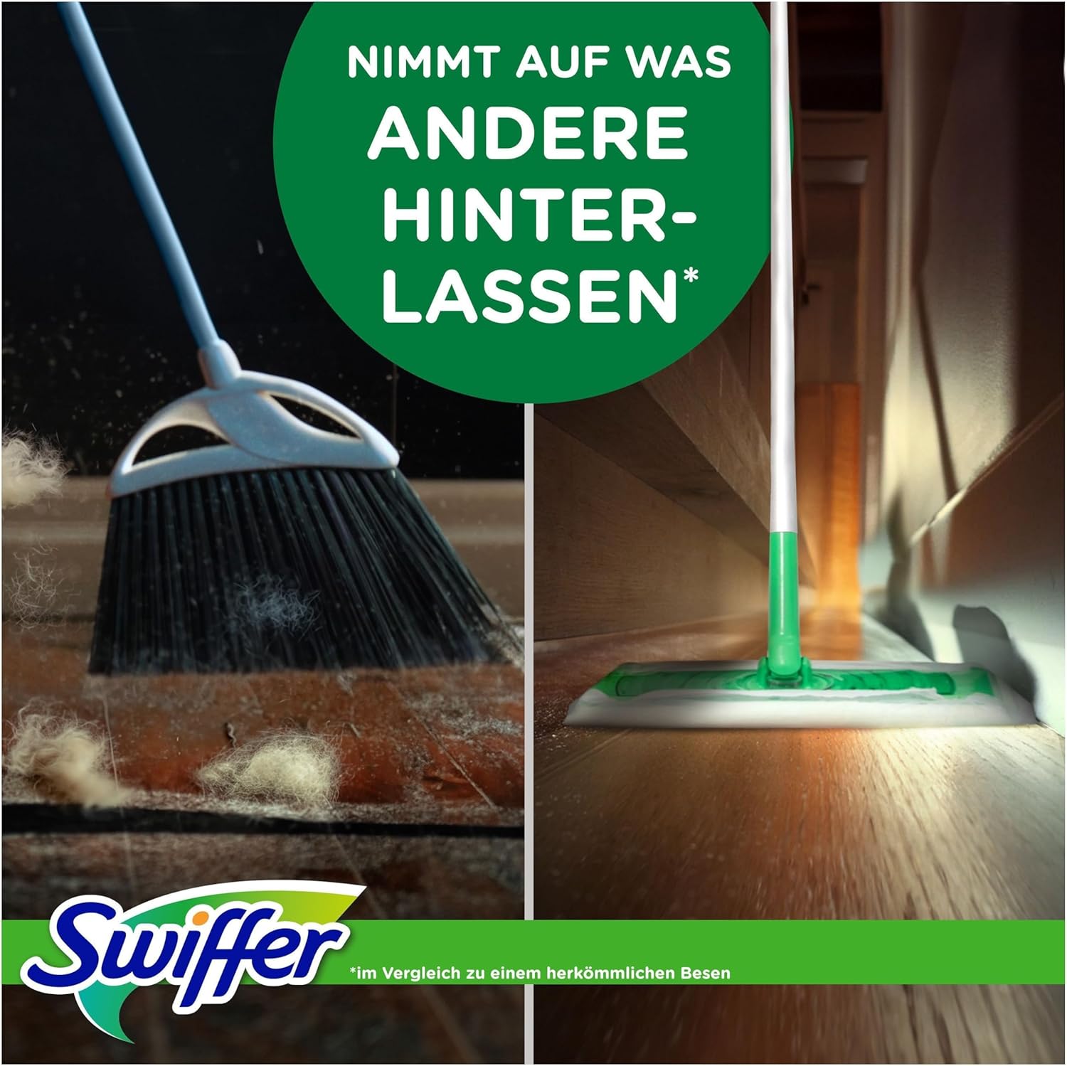 Detalle 2 de Swiffer Bodenwischer Nachfüllpackung: 120 trockene + 3 feuchte Bodentücher für den Bodenwischer