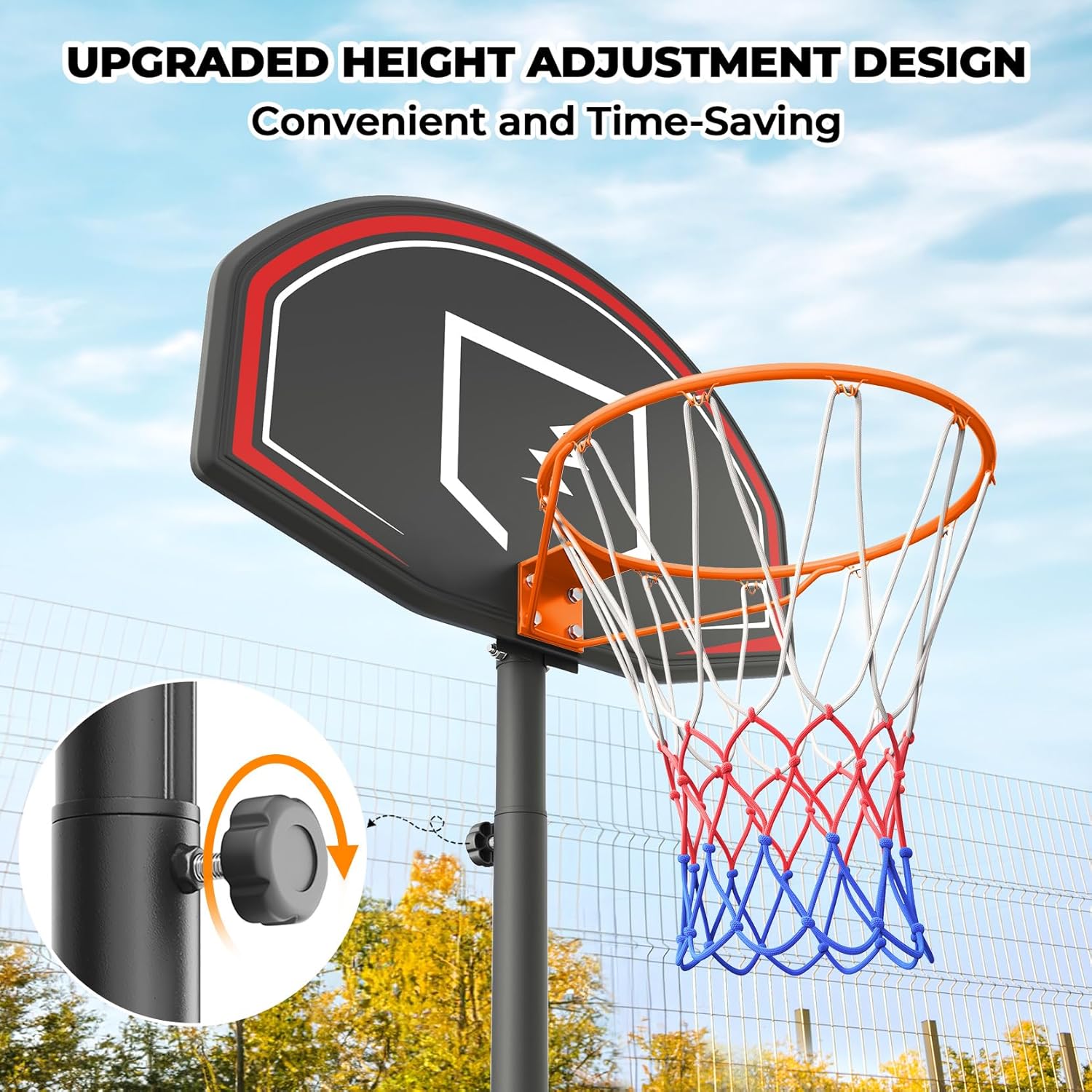 Thumbnail 4 de YOLEO Canestro basket regolabile 160–210 cm per bambini