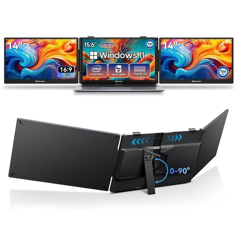 Detalle de Monitor Blackview DCM5 14" FullHD IPS con USB-C, Altavoz Integrado y Carga Inversa
