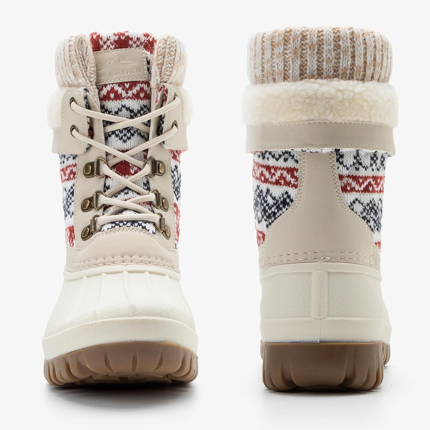 Detalle de ALEADER Women's Winter Snow Boots with Waterproof Shell and Foldable Design