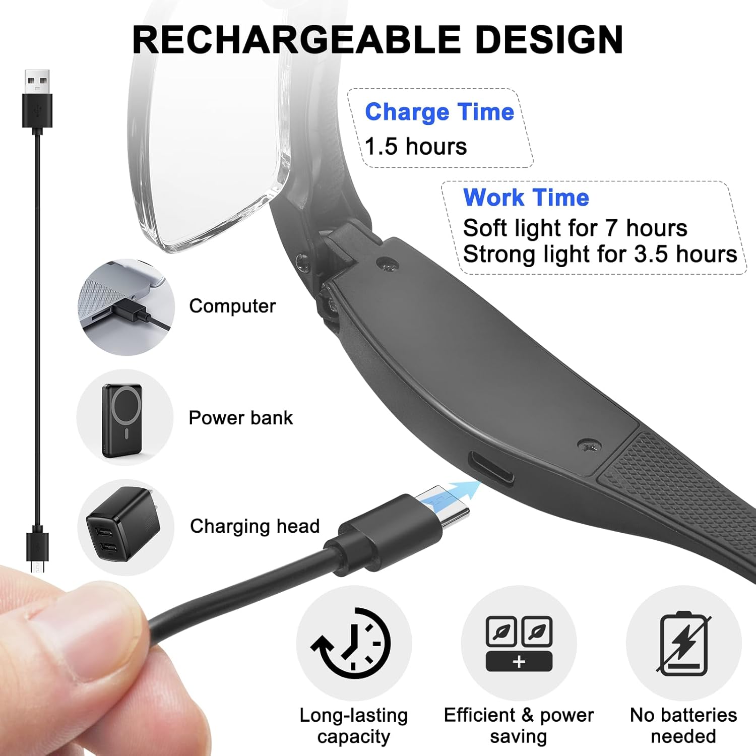 Thumbnail 6 de Rivlox Magnifying Glasses with 3 LED Lights and 5 Detachable Lenses