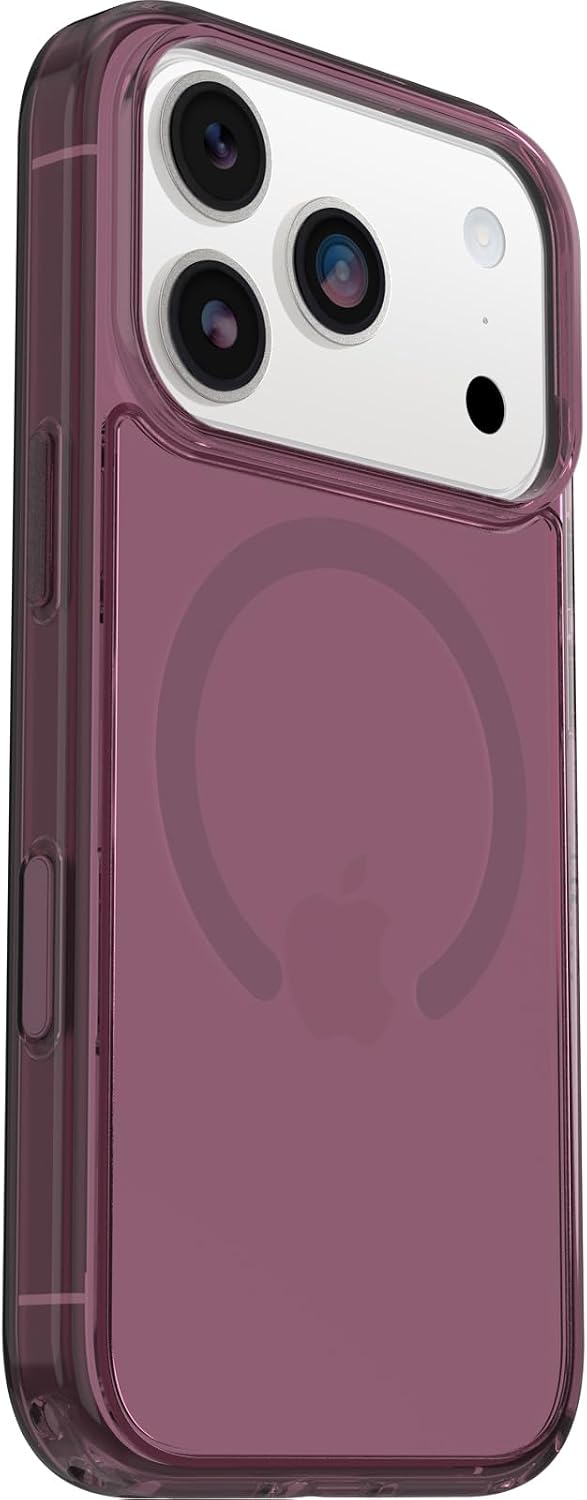 Detalle de OtterBox Symmetryシリーズ iPhone 17 Pro用クリアケース、MagSafe対応・パープルミステリー