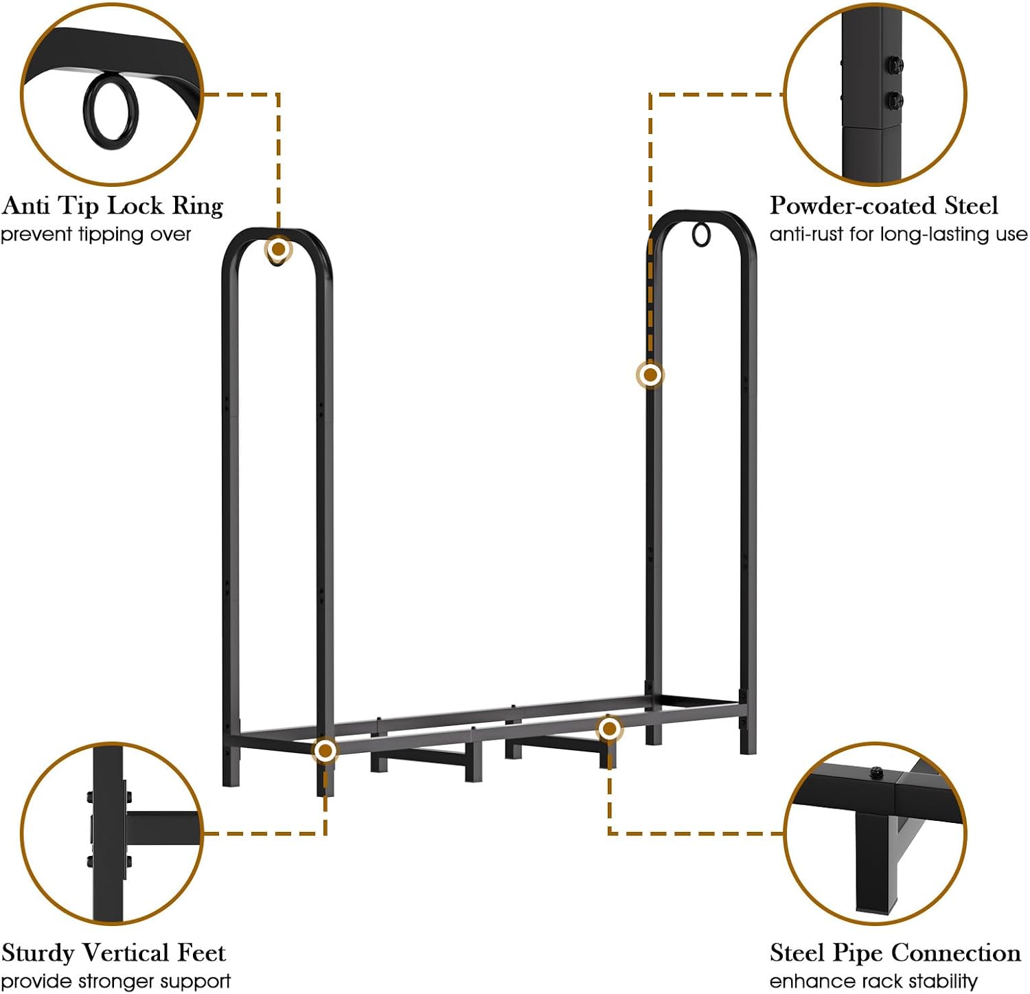 Detalle 2 de Gtongoko Firewood Rack 4FT