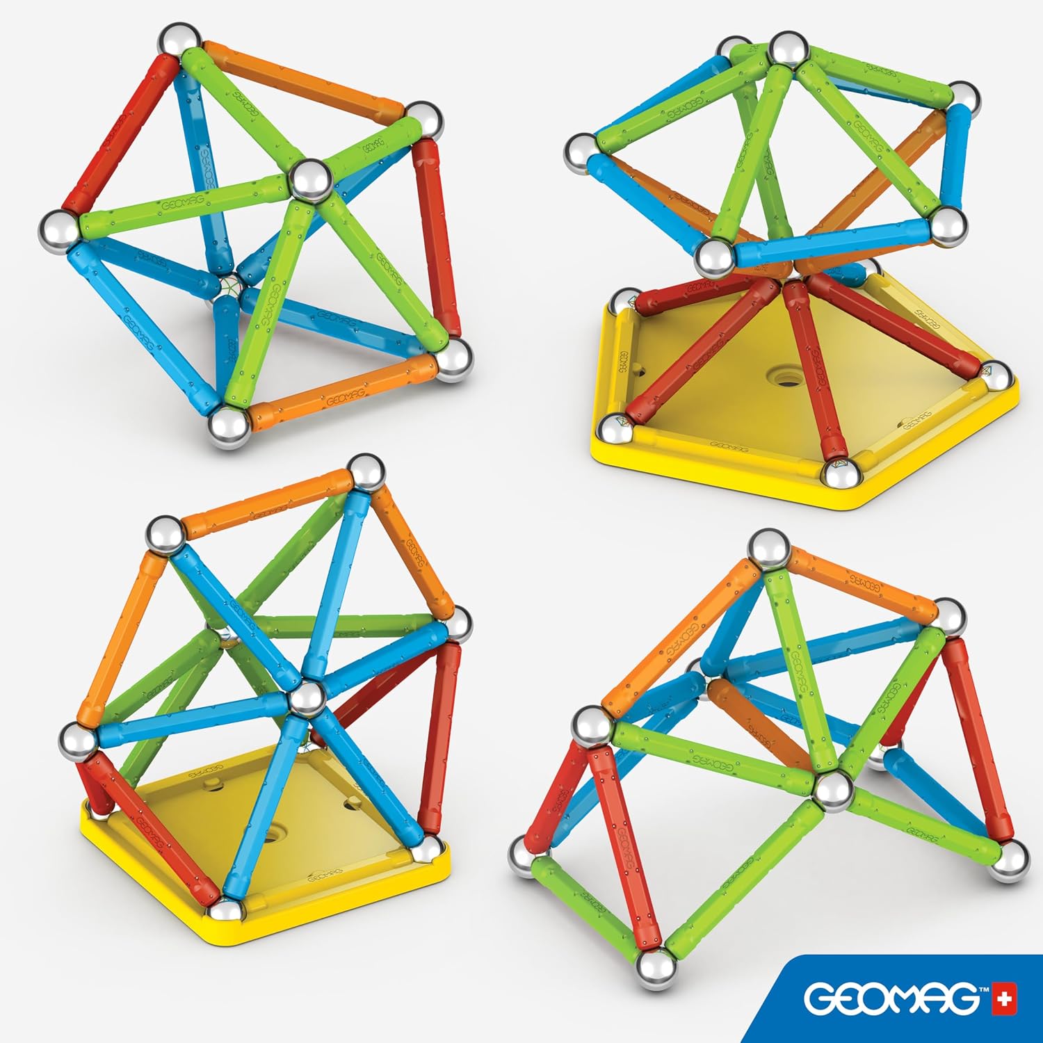 Detalle de Geomag 383 Supercolor Recycled 42 pz: costruzioni magnetiche a colori in versione riciclata