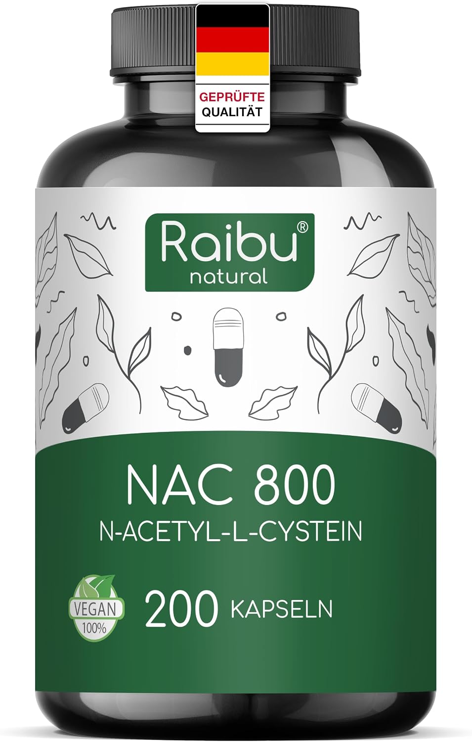 Detalle de Raibu NAC 800 mg Kapseln 💊