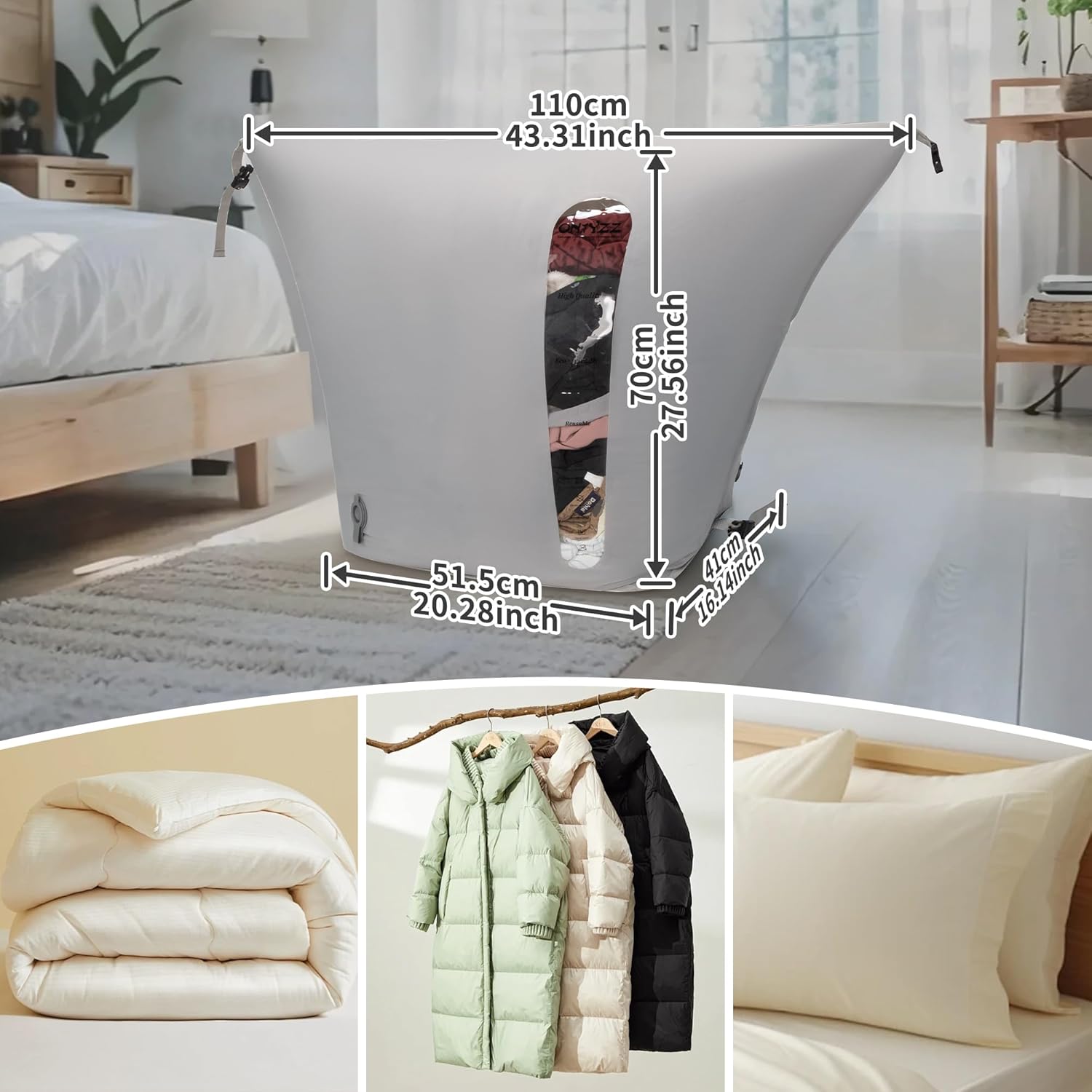 Detalle de Vacuum Storage Bags for Clothes – Extra Large TPU Space Saver Cube