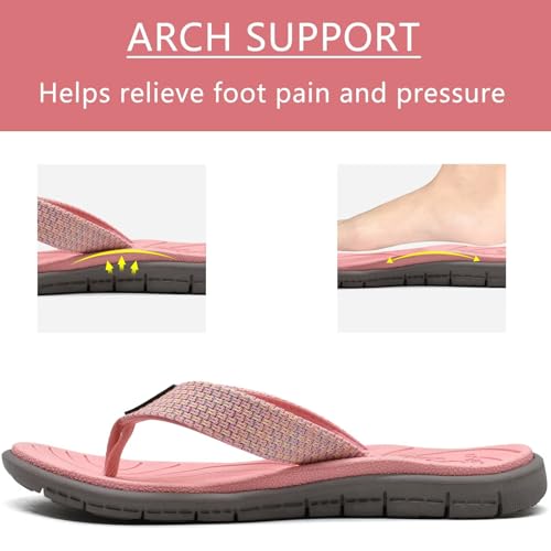 Thumbnail 2 de KuaiLu Chanclas Mujer Verano: Chanclas antideslizantes de cuero y tela para playa y piscina