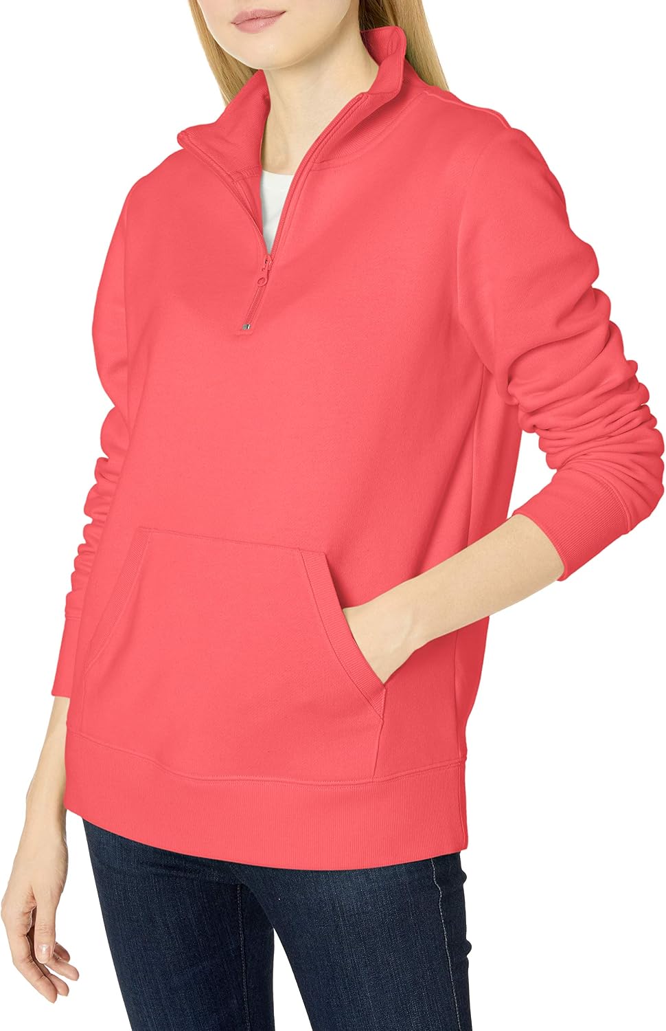 Detalle de Amazon Essentials fleece quarter-zip sweatshirt