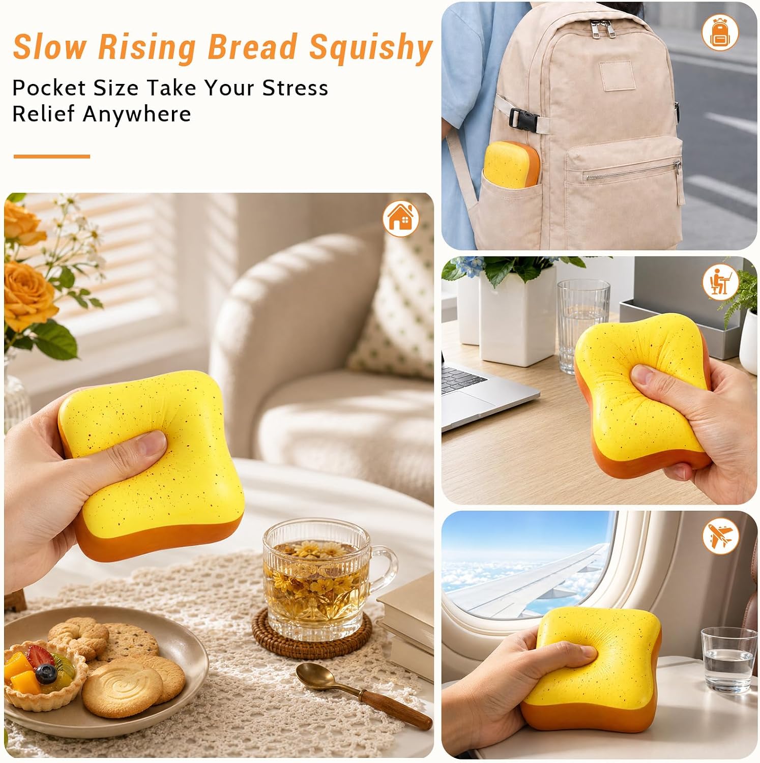 Thumbnail 5 de Bread Squishy Toys, 2-Pack