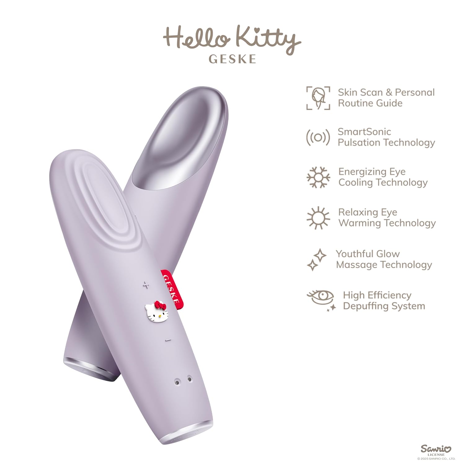 Detalle 2 de GESKE x Hello Kitty SmartAppGuided Warm & Cool Eye Energizer 6 in 1 – Augenmassagegerät