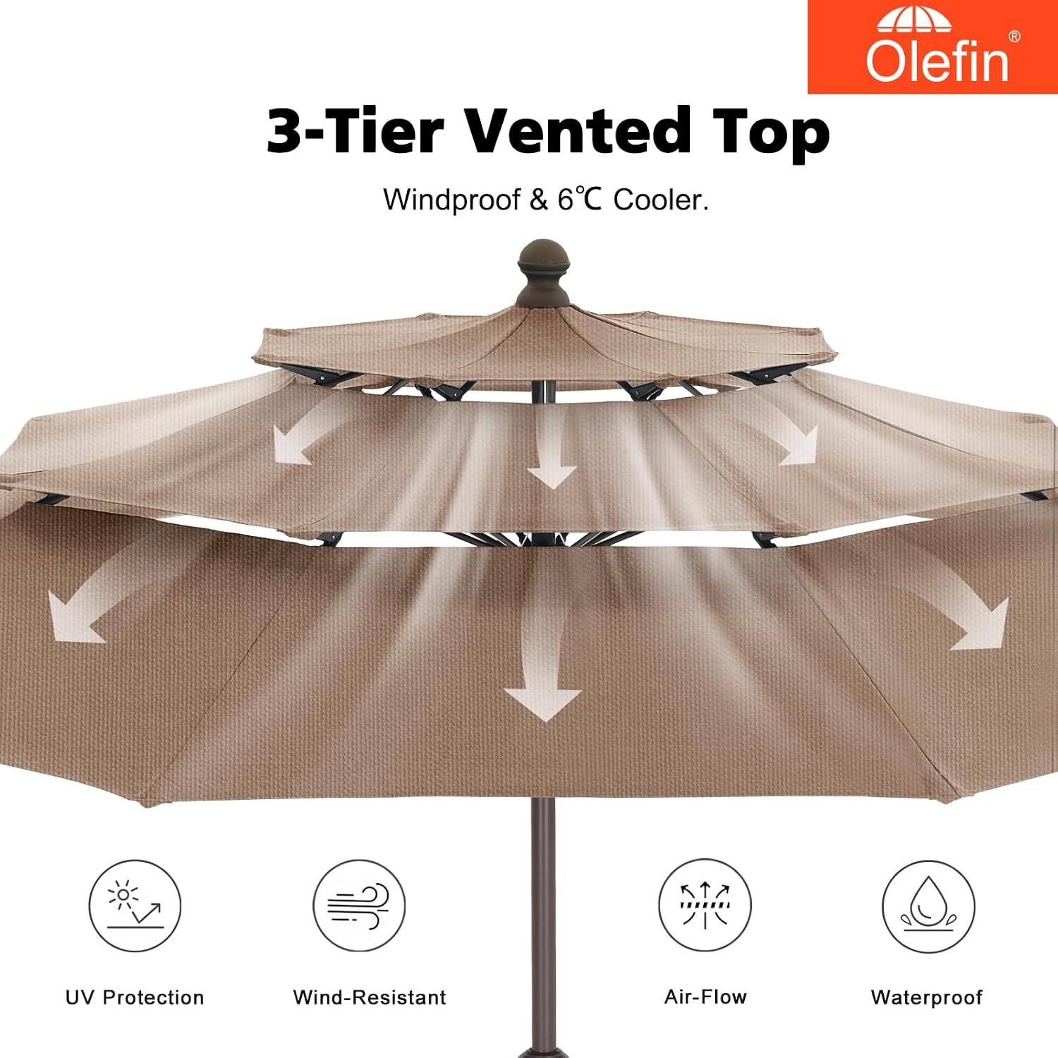 Detalle de MASTERCANOPY Patio Umbrella, 9 ft
