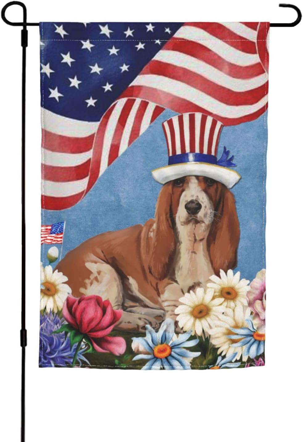Detalle de Basset Hound Garden Flag 12 x 18 Inch