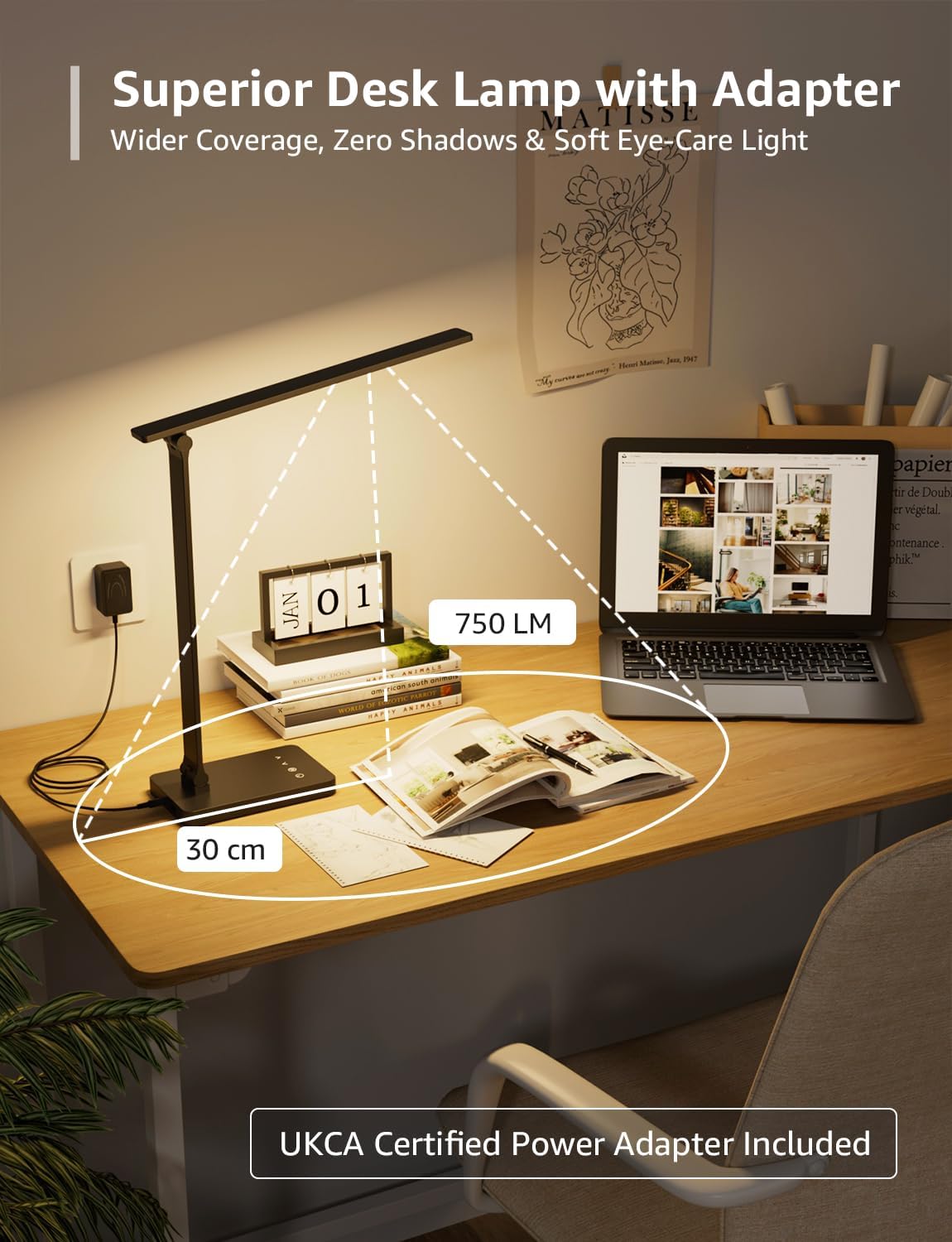 Detalle 2 de Lepro Desk Lamp 9.2W dimmable LED desk lamp